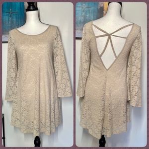 Sun dress with bell sleeves